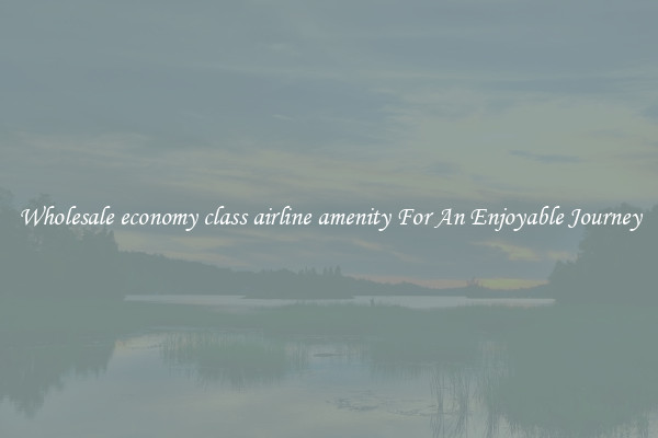 Wholesale economy class airline amenity For An Enjoyable Journey