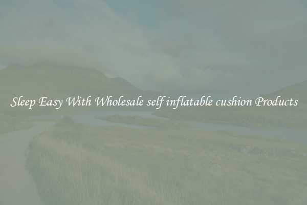Sleep Easy With Wholesale self inflatable cushion Products