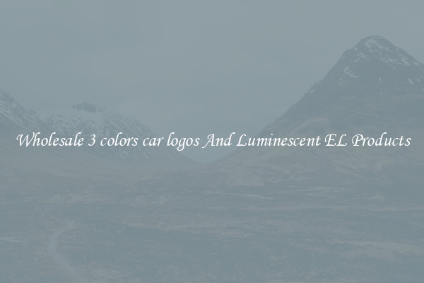 Wholesale 3 colors car logos And Luminescent EL Products