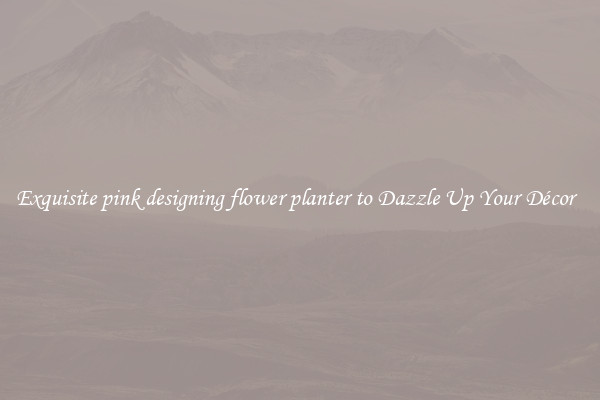 Exquisite pink designing flower planter to Dazzle Up Your Décor  