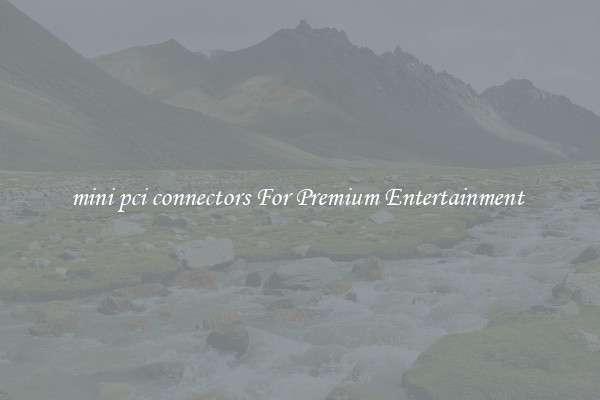 mini pci connectors For Premium Entertainment 