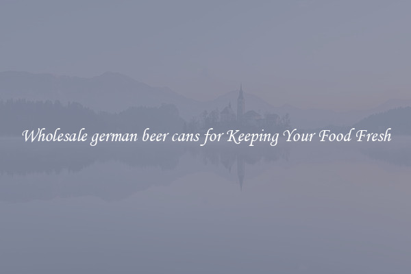 Wholesale german beer cans for Keeping Your Food Fresh
