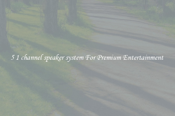5 1 channel speaker system For Premium Entertainment 