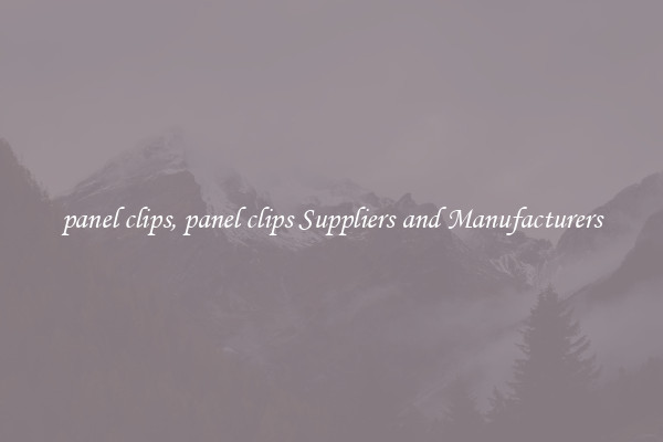 panel clips, panel clips Suppliers and Manufacturers