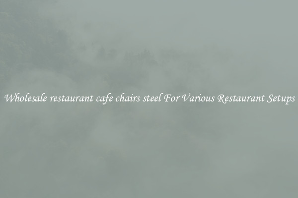 Wholesale restaurant cafe chairs steel For Various Restaurant Setups