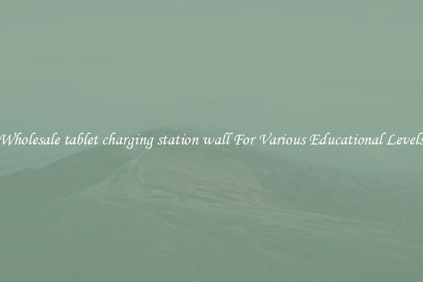 Wholesale tablet charging station wall For Various Educational Levels
