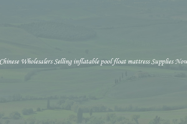 Chinese Wholesalers Selling inflatable pool float mattress Supplies Now